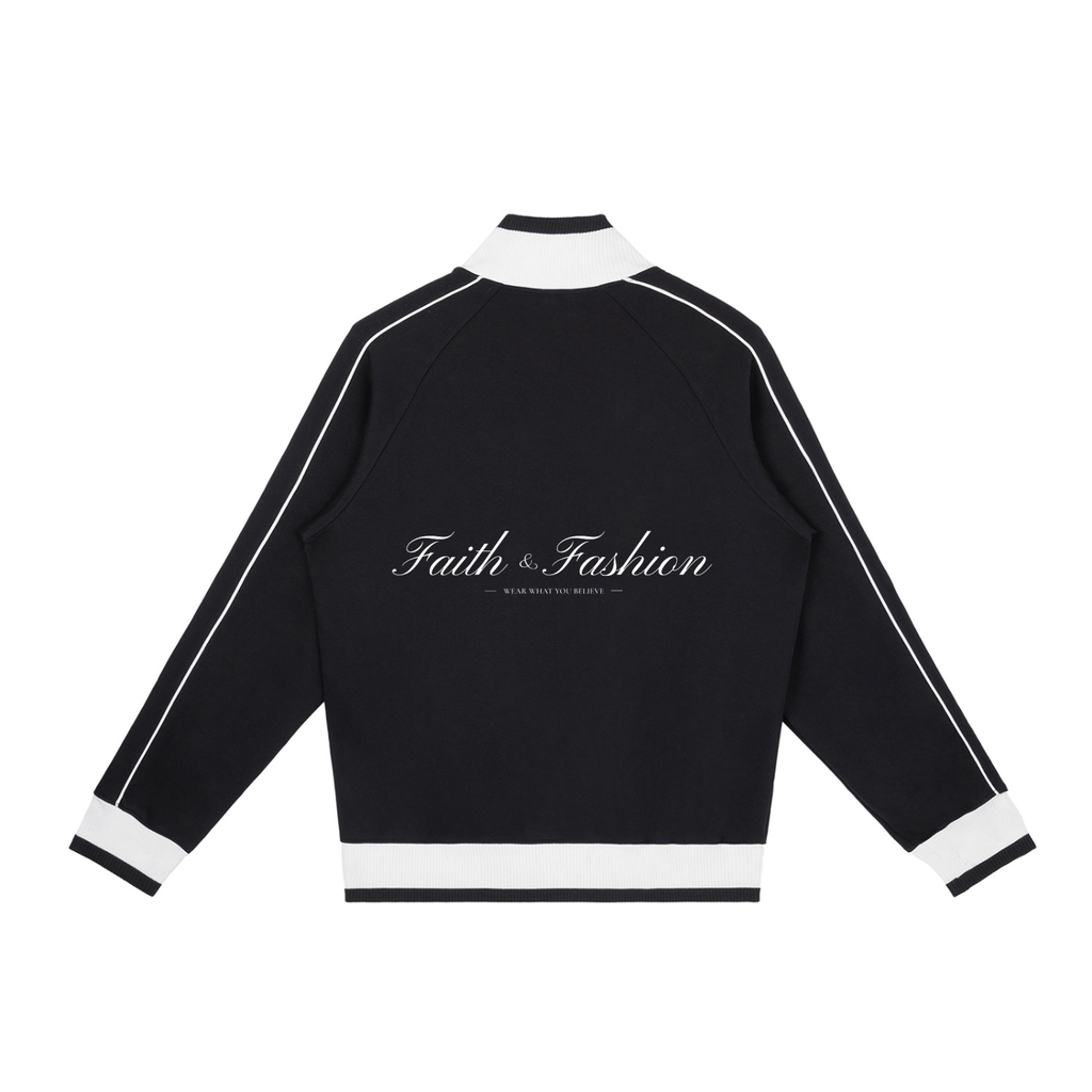 Color Block Raglan Sleeve Zip Track Jacket