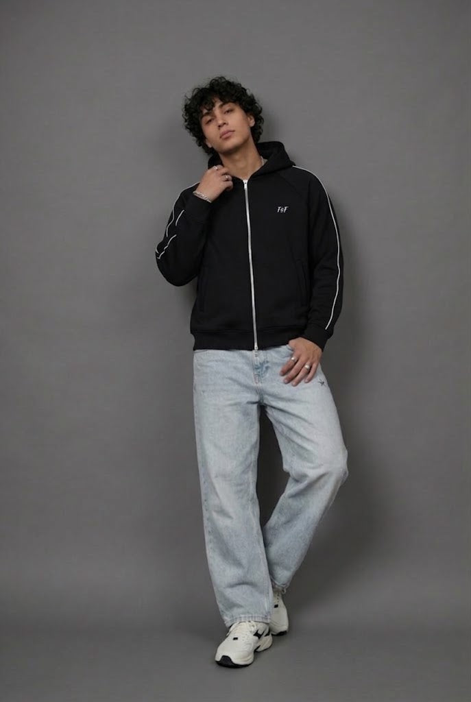 Heavyweight Raglan Sleeve Zip Hoodie