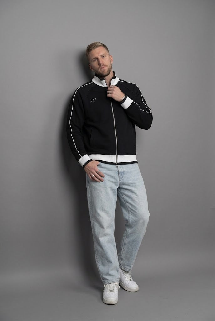 Color Block Raglan Sleeve Zip Track Jacket