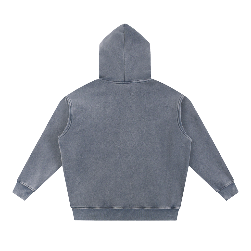 Dominate Or Maintain Snow Wash Fleece Oversize Hoodie