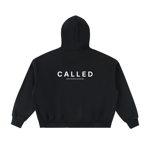 CALLED Fleeced Full-Zip Boxy Hoodie