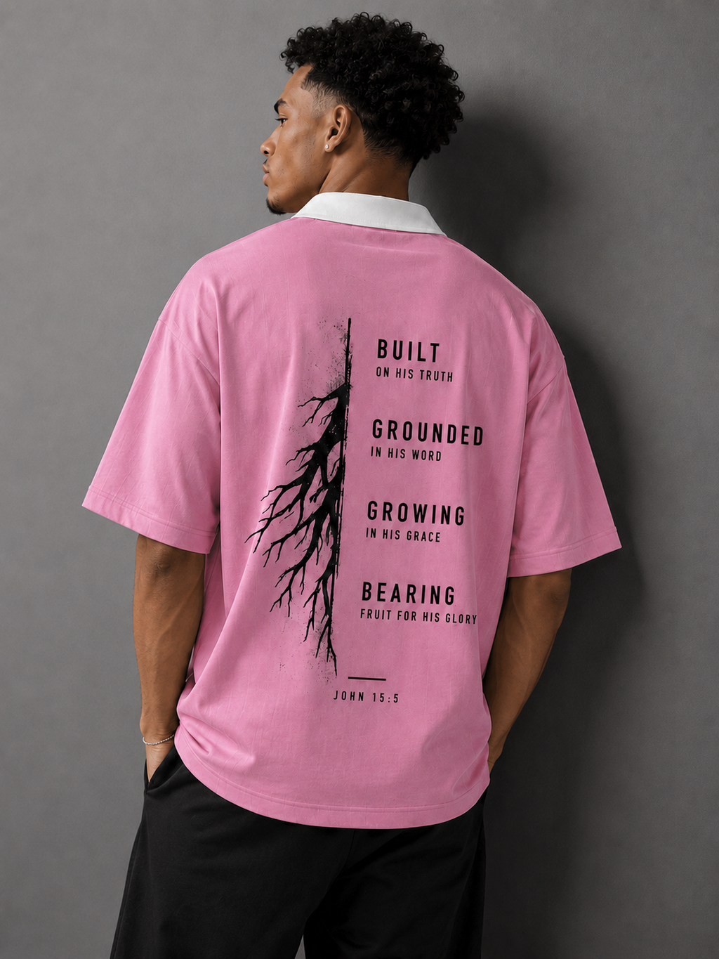 Unisex Striped Polo Tee - Where God Guides
