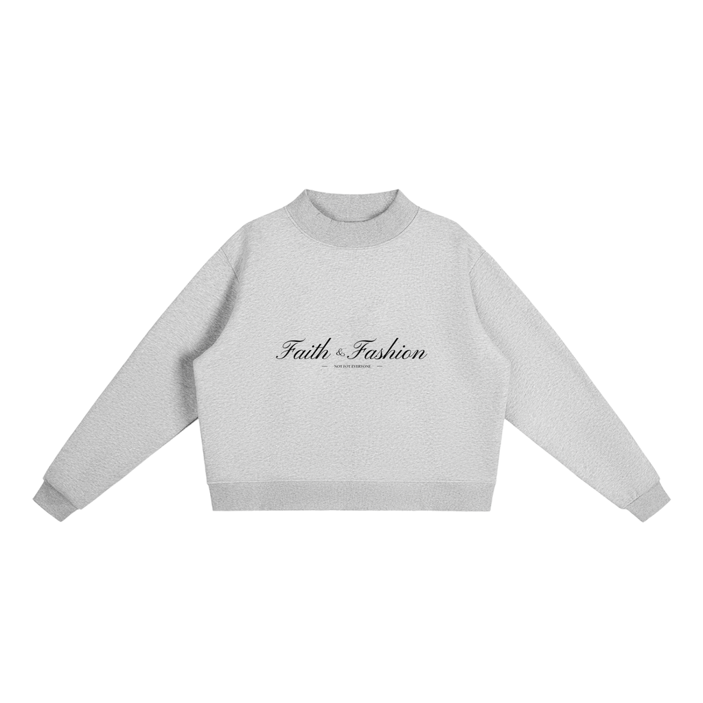 Essential Fleece Mock-Neck Crew Sweatshirt