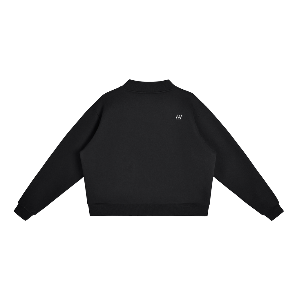 Essential Fleece Mock-Neck Crew Sweatshirt